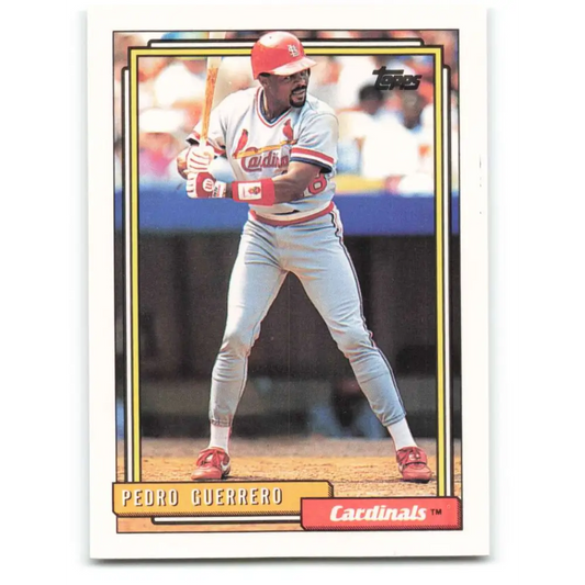1992 Topps #470 Pedro Guerrero NM-MT St. Louis Cardinals Baseball Card  Image 1