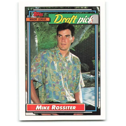 1992 Topps #474 Mike Rossiter NM-MT RC Rookie Oakland Athletics Baseball Card  Image 1