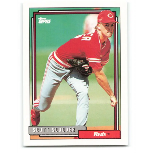 1992 Topps #48 Scott Scudder NM-MT Cincinnati Reds Baseball Card  Image 1