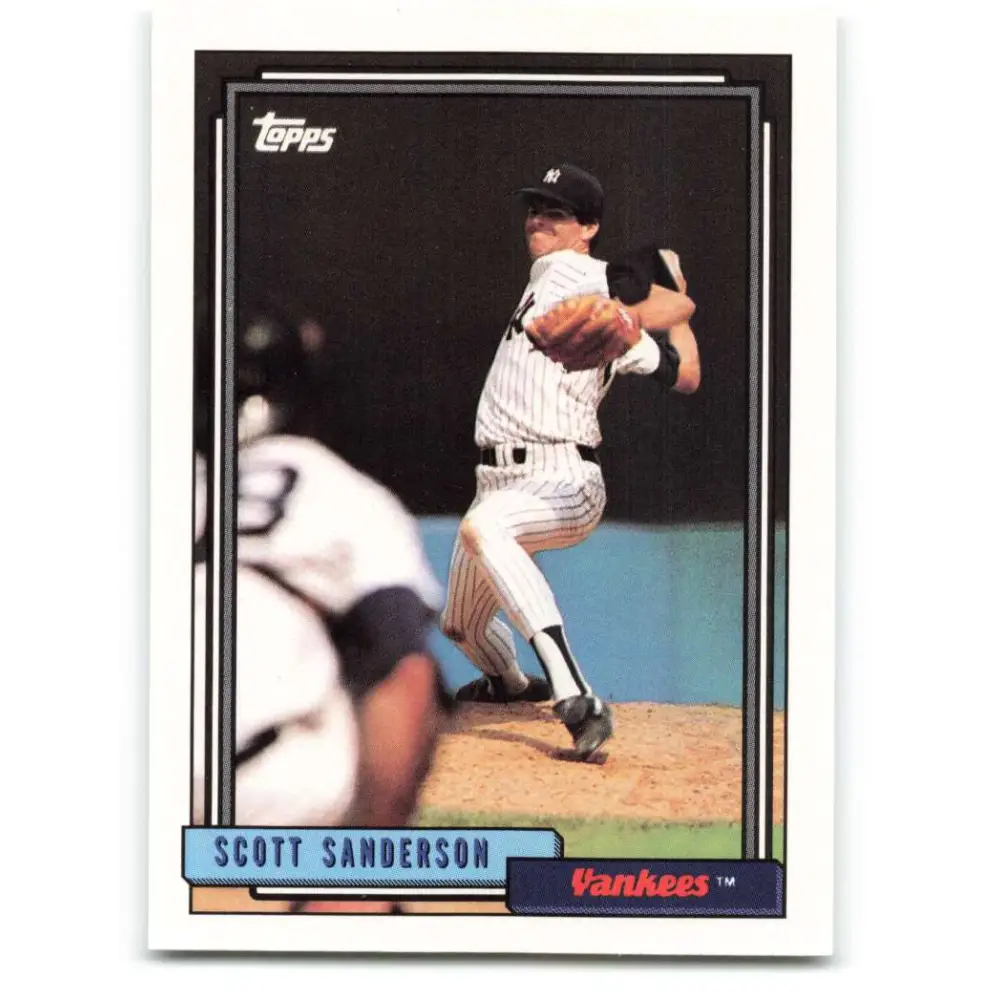 1992 Topps #480 Scott Sanderson NM-MT New York Yankees Baseball Card  Image 1