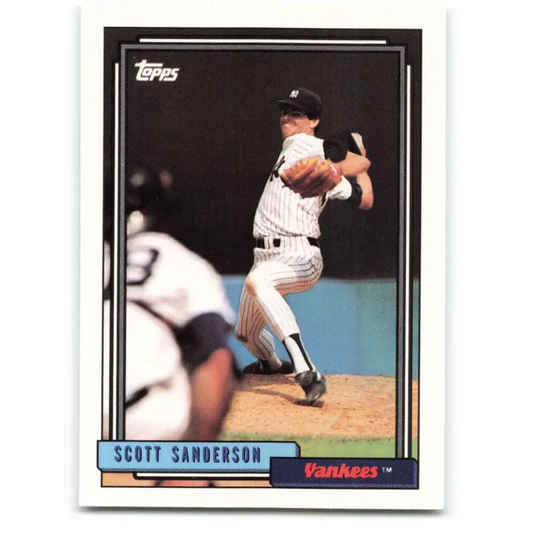 1992 Topps #480 Scott Sanderson NM-MT New York Yankees Baseball Card  Image 1