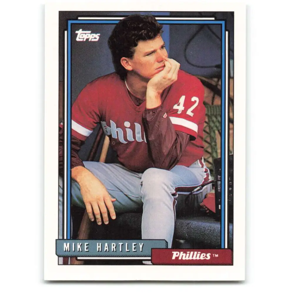 1992 Topps #484 Mike Hartley NM-MT Philadelphia Phillies Baseball Card  Image 1
