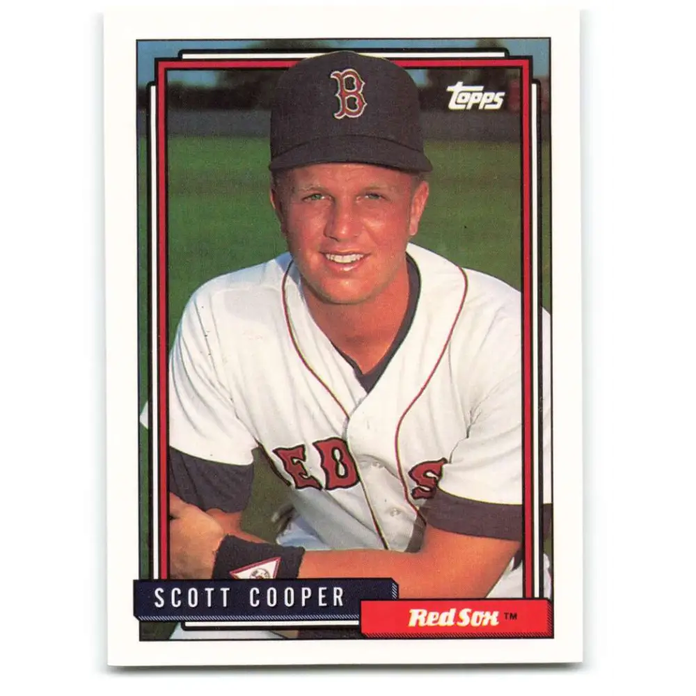 1992 Topps #488 Scott Cooper EX Excellent Boston Red Sox Baseball Card  Image 1