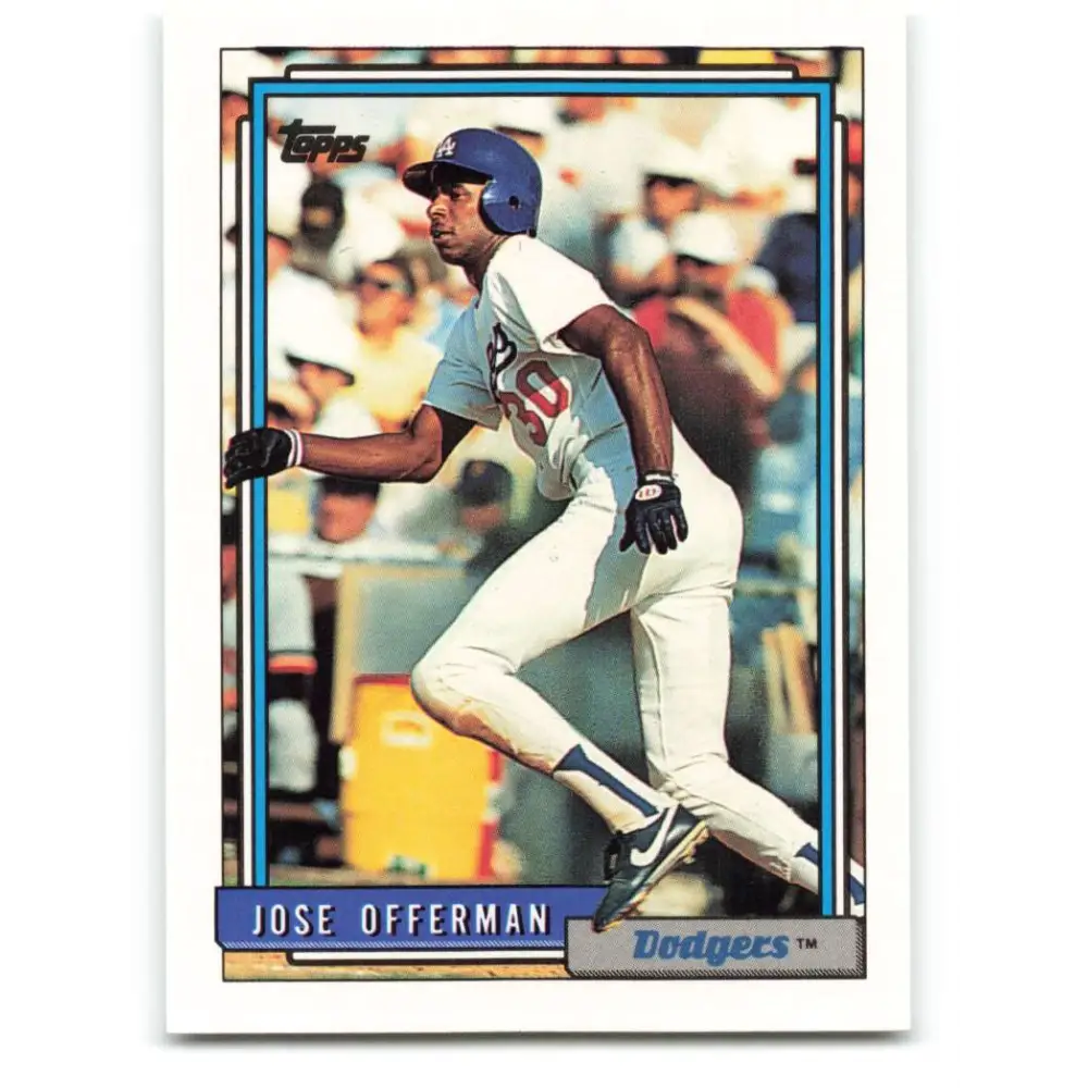 1992 Topps #493 Jose Offerman NM-MT Los Angeles Dodgers Baseball Card  Image 1