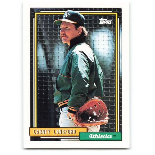 1992 Topps #495 Carney Lansford NM-MT Oakland Athletics Baseball Card  Image 1