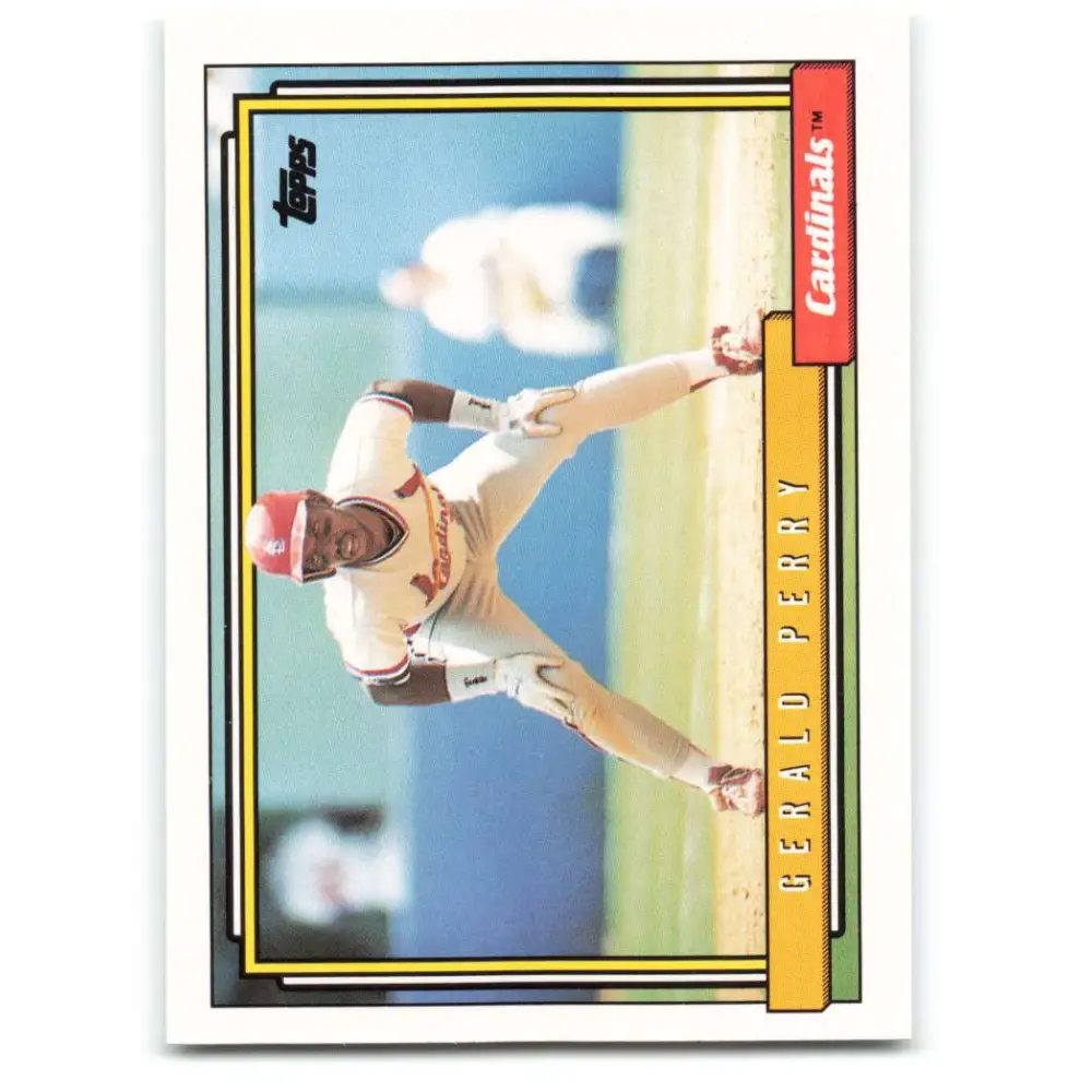 1992 Topps #498 Gerald Perry NM-MT St. Louis Cardinals Baseball Card  Image 1