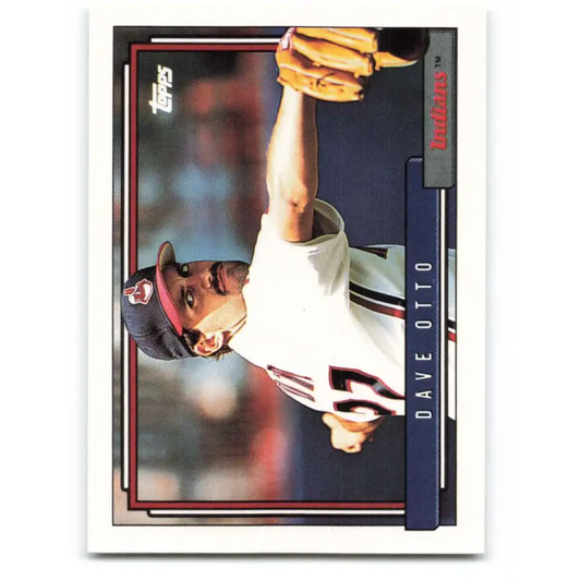 1992 Topps #499 Dave Otto NM-MT Cleveland Indians Baseball Card  Image 1