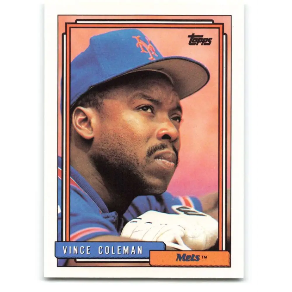 1992 Topps #500 Vince Coleman NM-MT New York Mets Baseball Card  Image 1