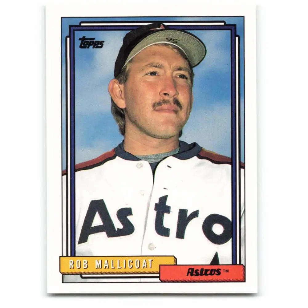 1992 Topps #501 Rob Mallicoat NM-MT Houston Astros Baseball Card  Image 1