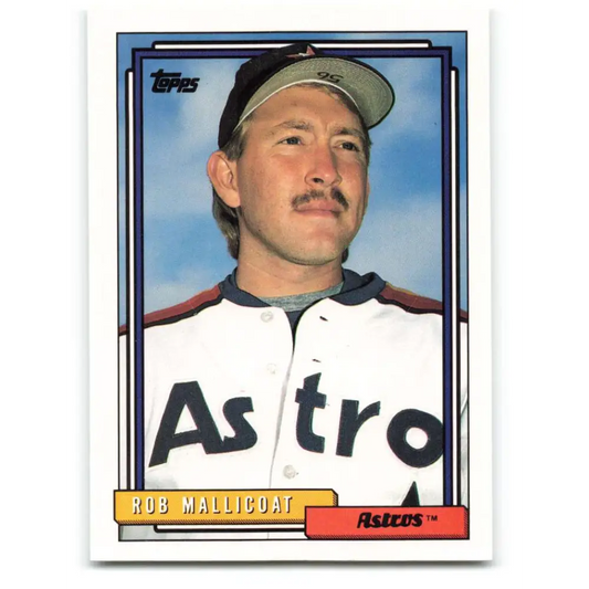 1992 Topps #501 Rob Mallicoat NM-MT Houston Astros Baseball Card  Image 1