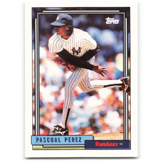 1992 Topps #503 Pascual Perez NM-MT New York Yankees Baseball Card  Image 1