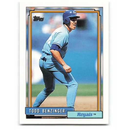 1992 Topps #506 Todd Benzinger NM-MT Kansas City Royals Baseball Card  Image 1