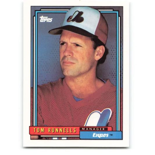 1992 Topps #51 Tom Runnells NM-MT Montreal Expos Baseball Card  Image 1