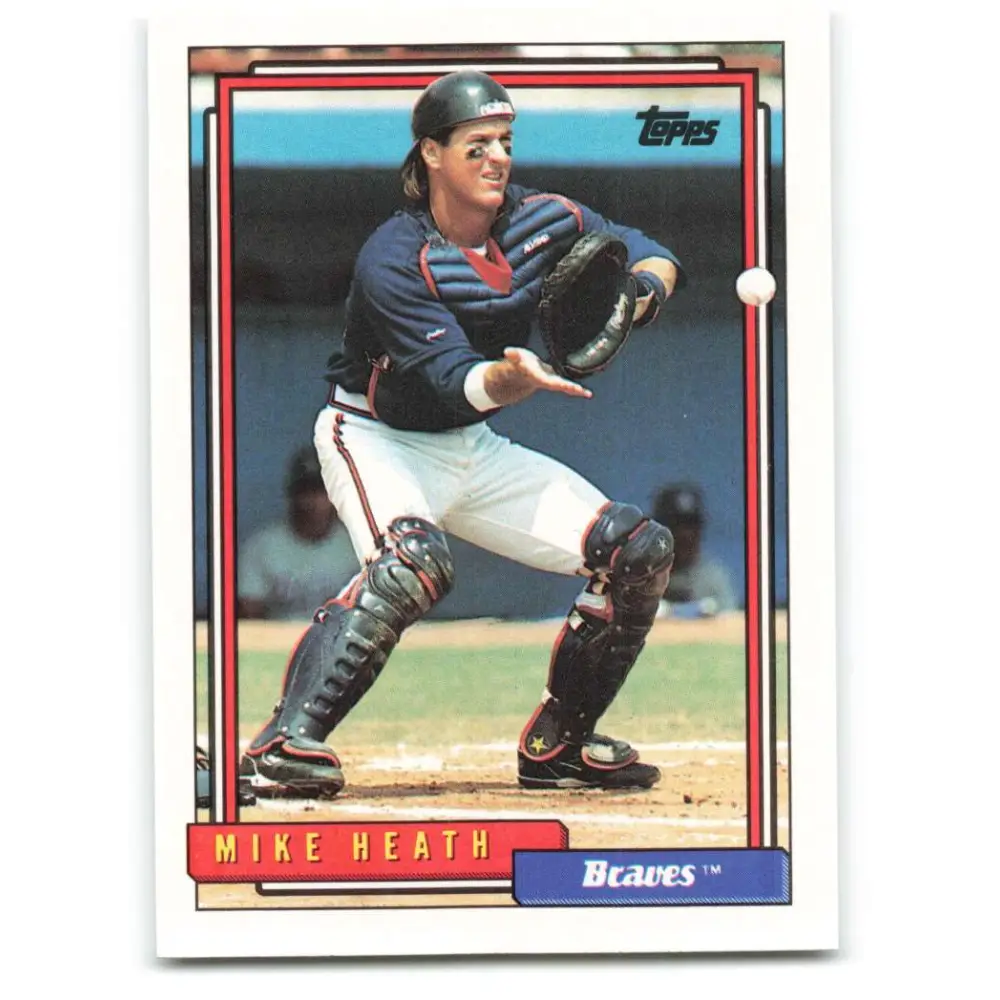 1992 Topps #512 Mike Heath NM-MT Atlanta Braves Baseball Card  Image 1