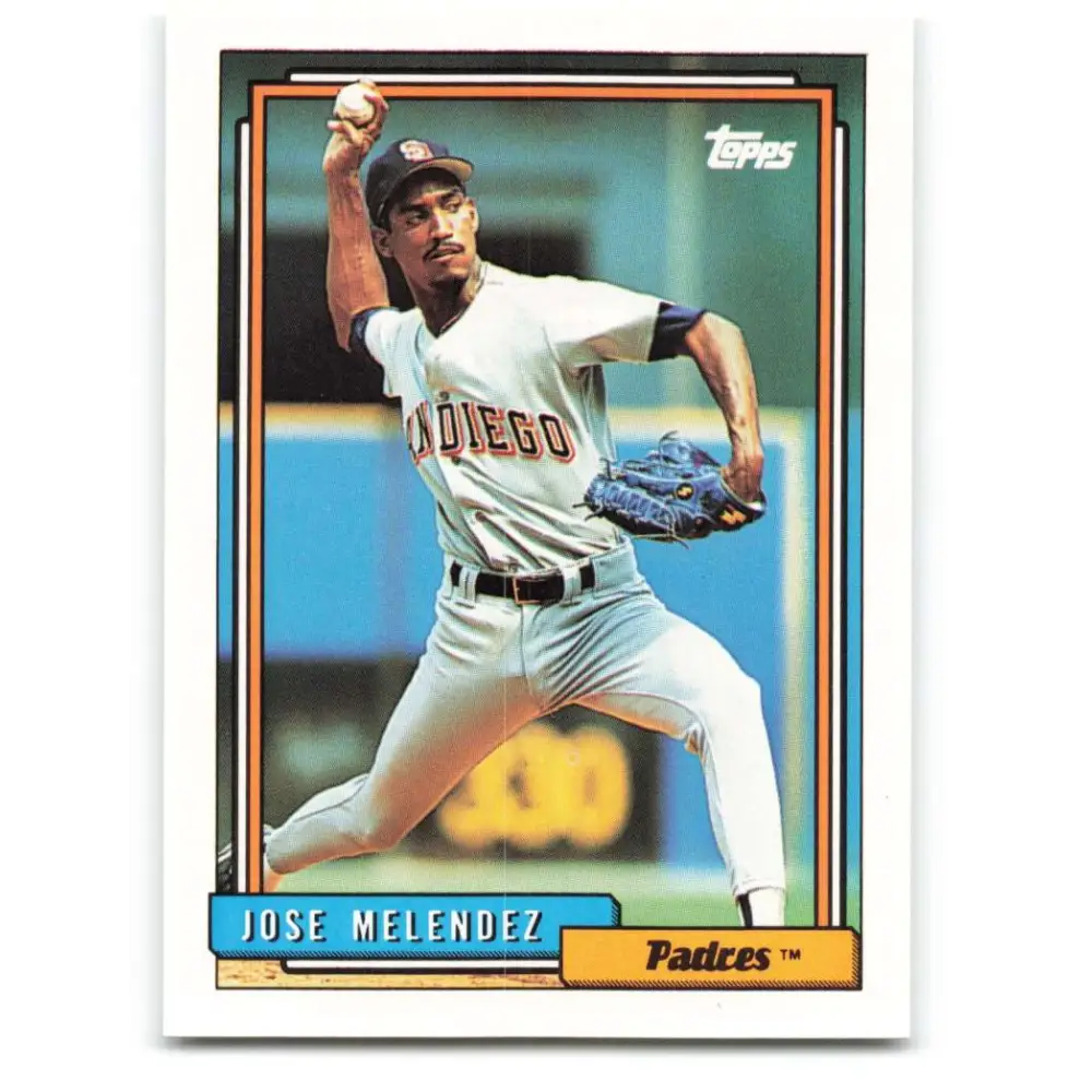 1992 Topps #518 Jose Melendez NM-MT San Diego Padres Baseball Card  Image 1