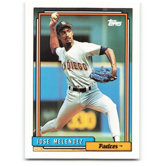 1992 Topps #518 Jose Melendez NM-MT San Diego Padres Baseball Card  Image 1