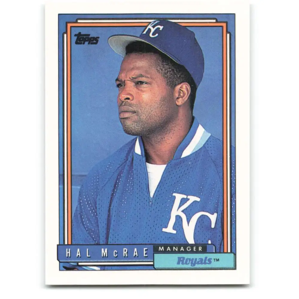1992 Topps #519 Hal McRae NM-MT Kansas City Royals Baseball Card  Image 1