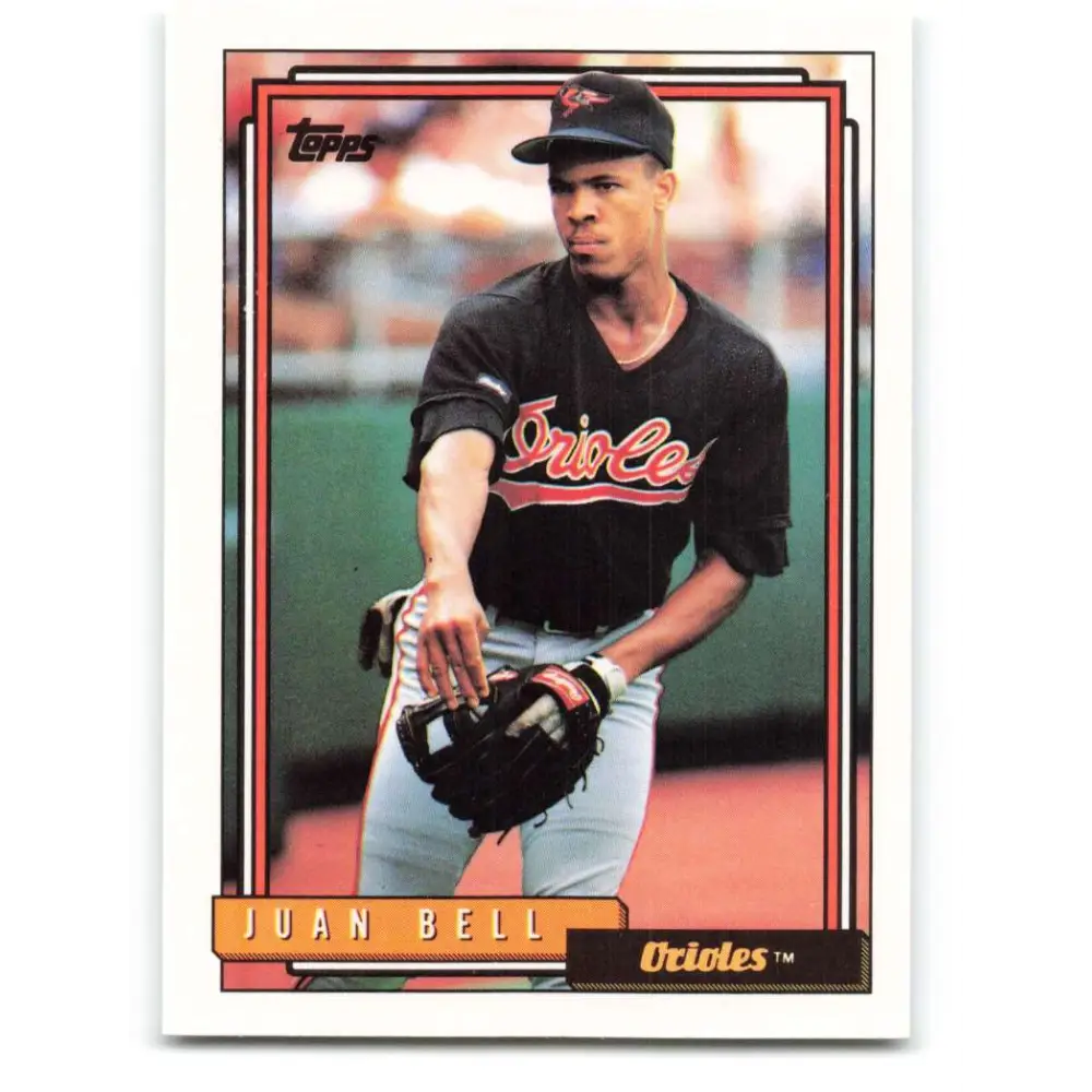 1992 Topps #52 Juan Bell NM-MT Baltimore Orioles Baseball Card  Image 1