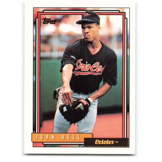 1992 Topps #52 Juan Bell NM-MT Baltimore Orioles Baseball Card  Image 1
