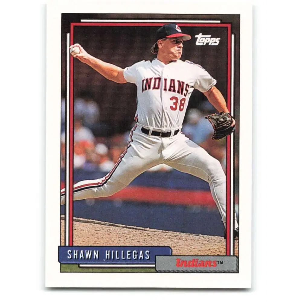 1992 Topps #523 Shawn Hillegas NM-MT Cleveland Indians Baseball Card  Image 1