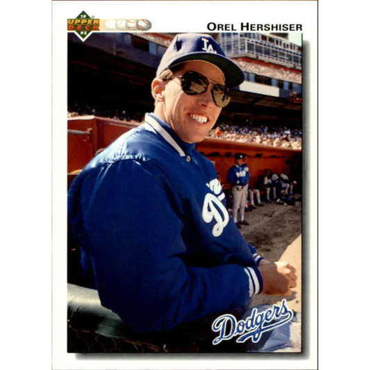 1992 Upper Deck #261 Orel Hershiser NM-MT Los Angeles Dodgers Baseball Card Image 1