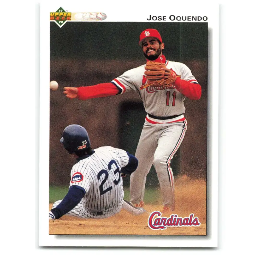 1992 Upper Deck #283 Jose Oquendo NM-MT St. Louis Cardinals Baseball Card Image 1