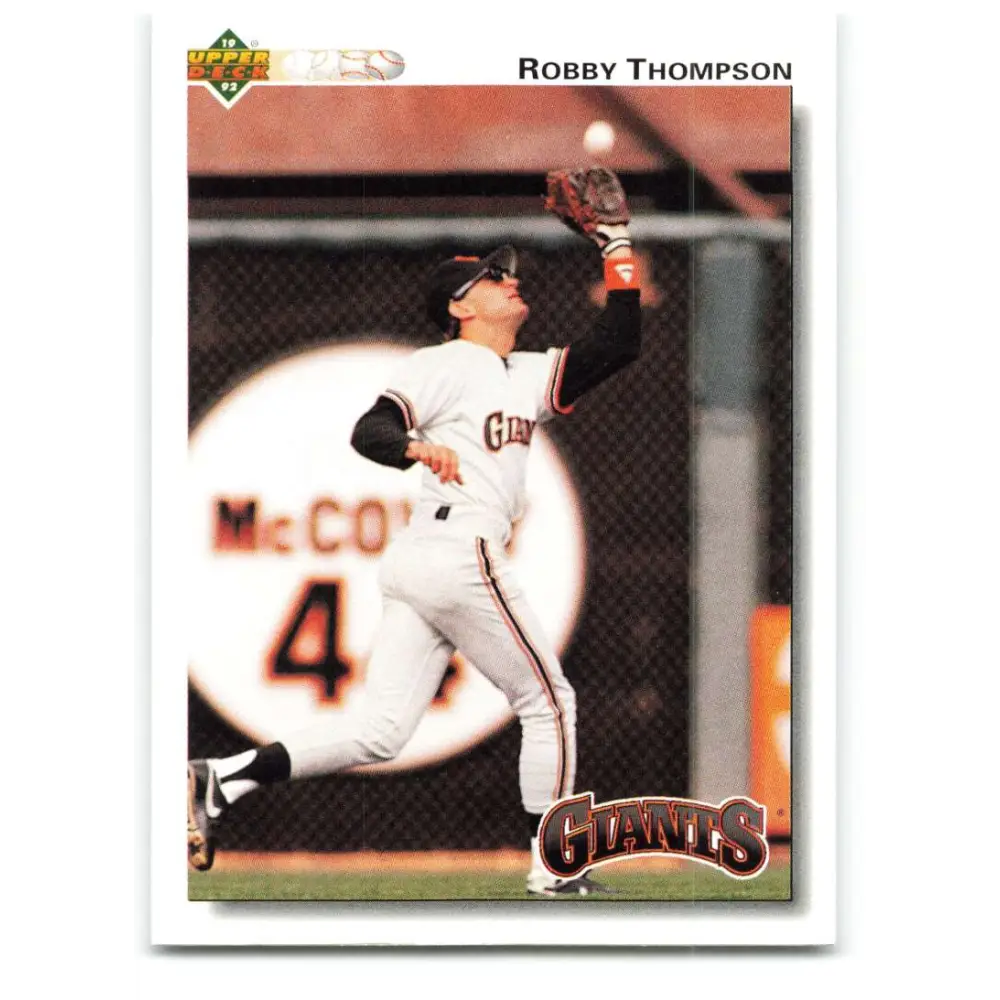 1992 Upper Deck #286 Robby Thompson NM-MT San Francisco Giants Baseball Card Image 1