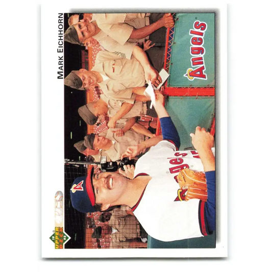 1992 Upper Deck #287 Mark Eichhorn NM-MT California Angels Baseball Card Image 1