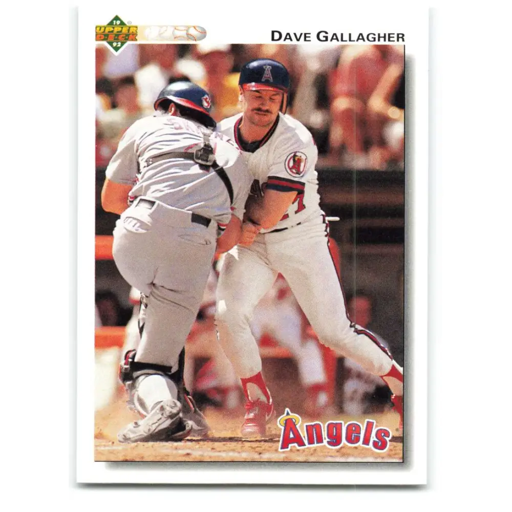 1992 Upper Deck #289 Dave Gallagher NM-MT California Angels Baseball Card Image 1