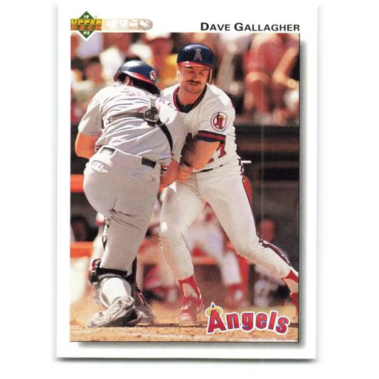 1992 Upper Deck #289 Dave Gallagher NM-MT California Angels Baseball Card Image 1