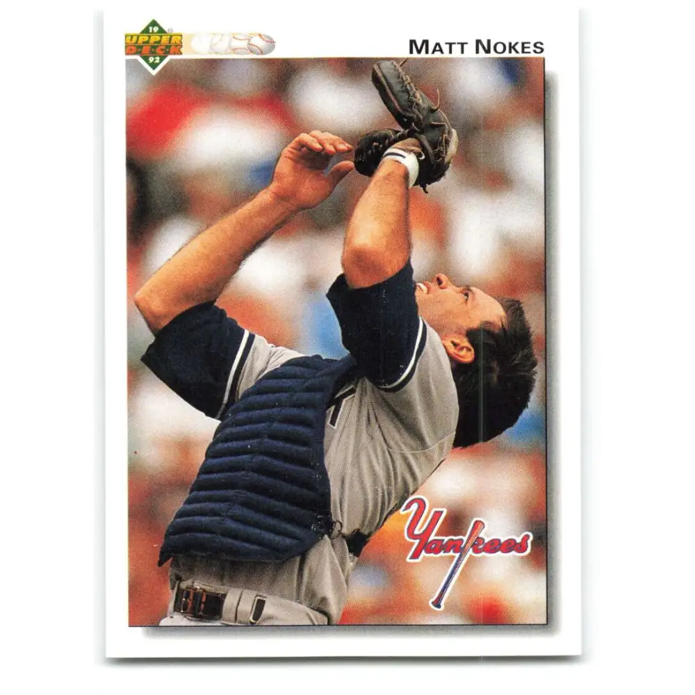 1992 Upper Deck #295 Matt Nokes NM-MT New York Yankees Baseball Card Image 1