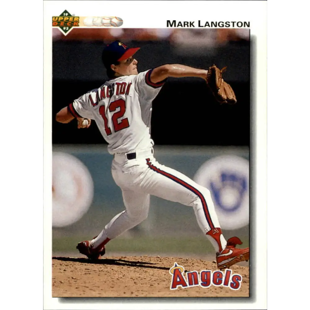 1992 Upper Deck #305 Mark Langston NM-MT California Angels Baseball Card Image 1