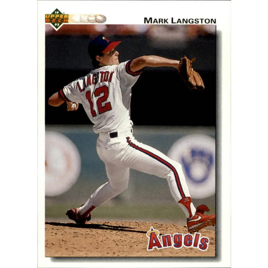 1992 Upper Deck #305 Mark Langston NM-MT California Angels Baseball Card Image 1