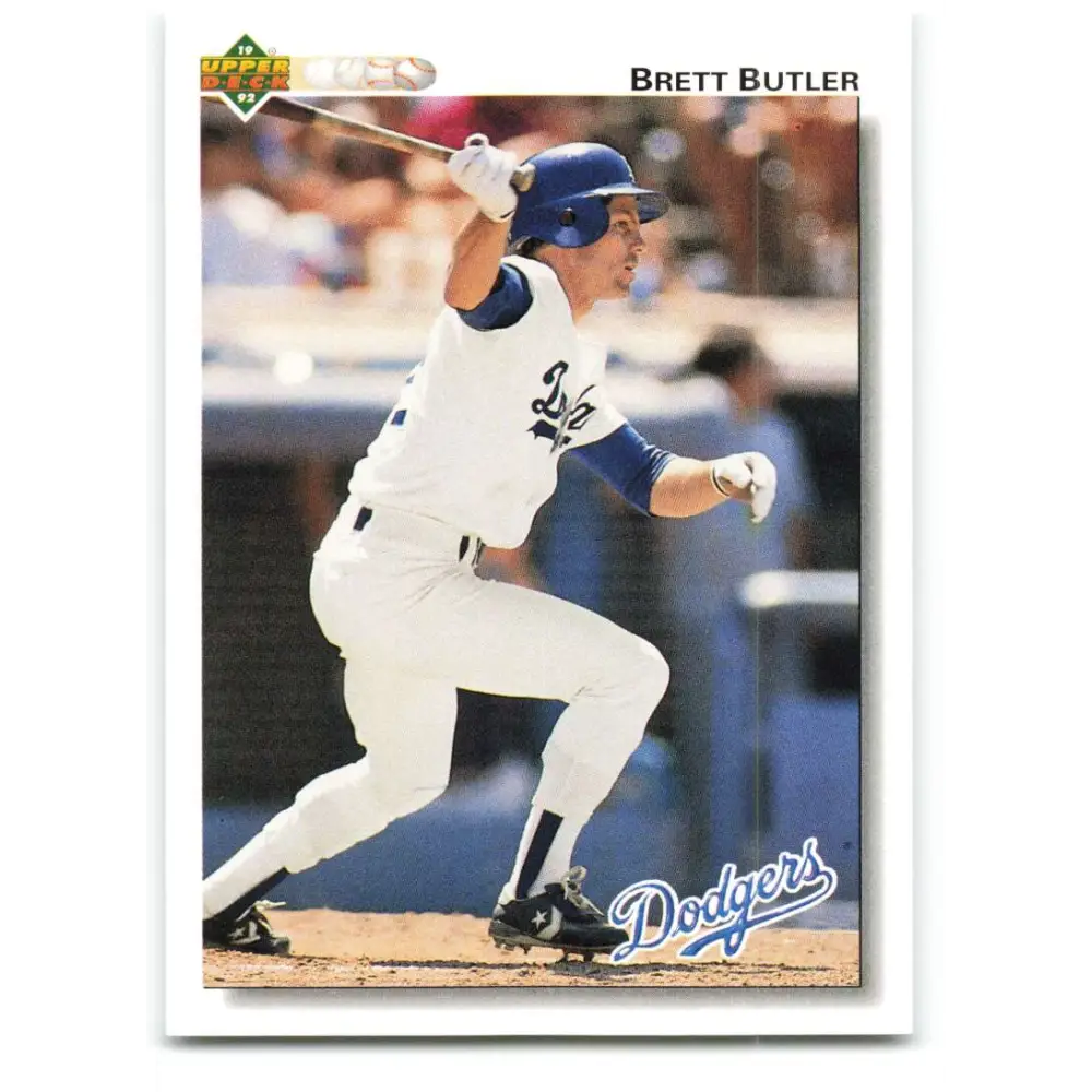 1992 Upper Deck #307 Brett Butler NM-MT Los Angeles Dodgers Baseball Card Image 1