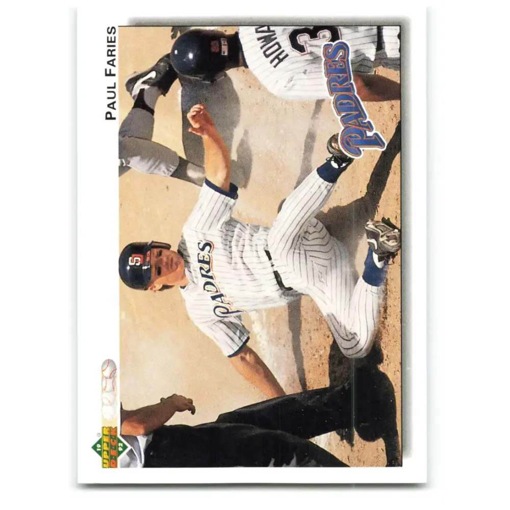 1992 Upper Deck #310 Paul Faries NM-MT San Diego Padres Baseball Card Image 1