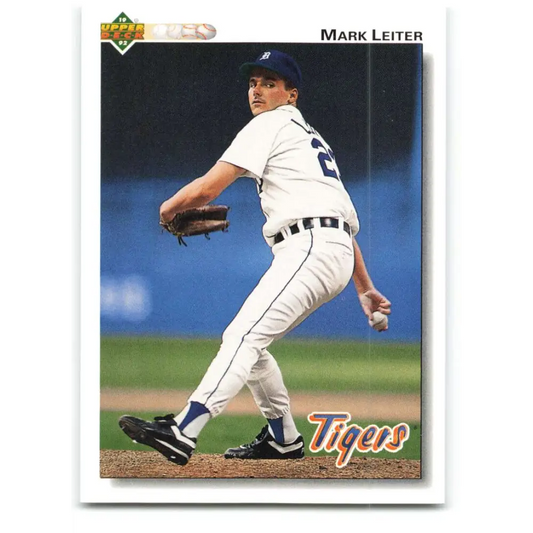 1992 Upper Deck #319 Mark Leiter NM-MT Detroit Tigers Baseball Card Image 1