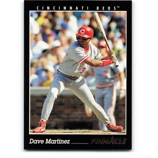 1993 Pinnacle #132 Dave Martinez NM-MT Cincinnati Reds Baseball Card Image 1