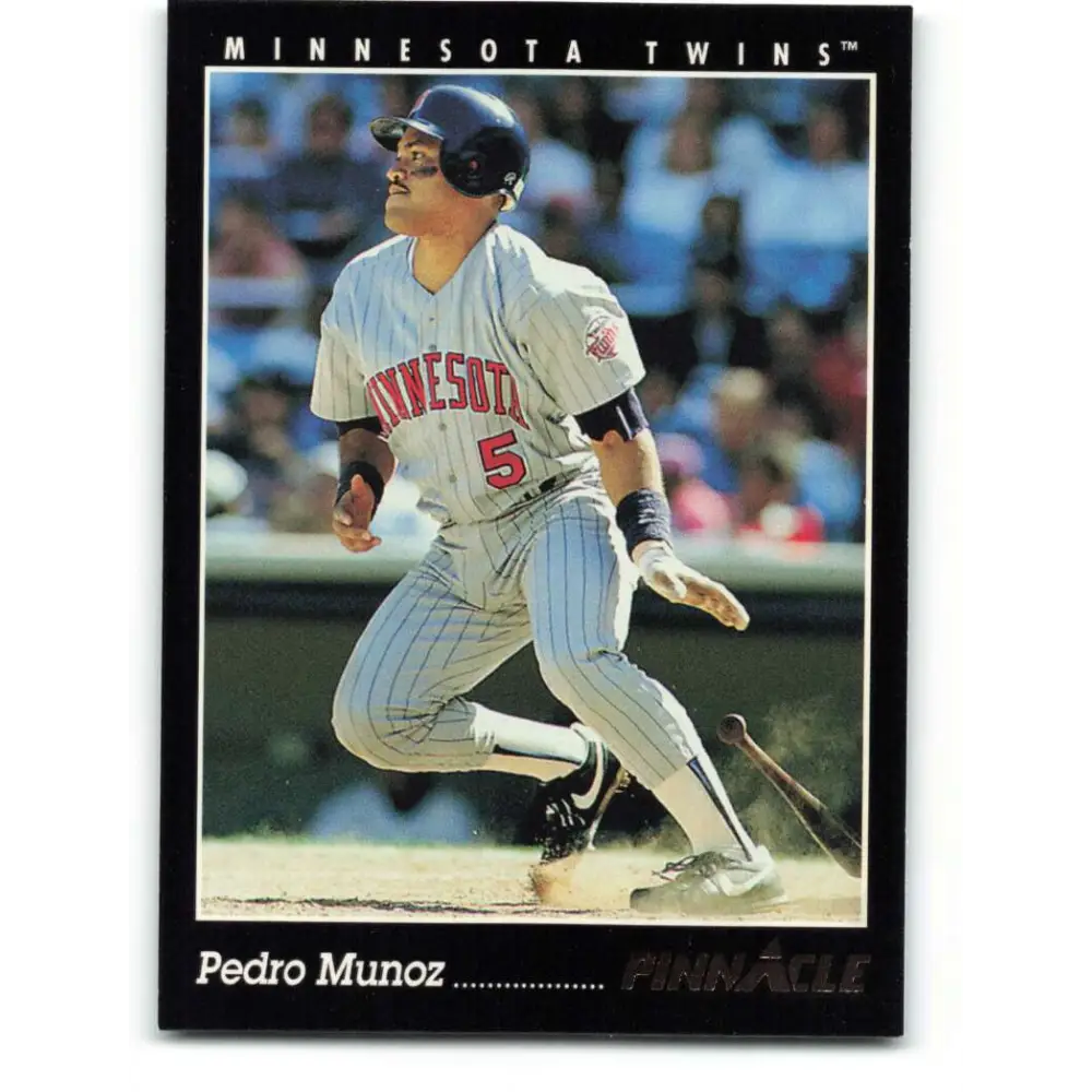 1993 Pinnacle #135 Pedro Munoz NM-MT Minnesota Twins Baseball Card Image 1