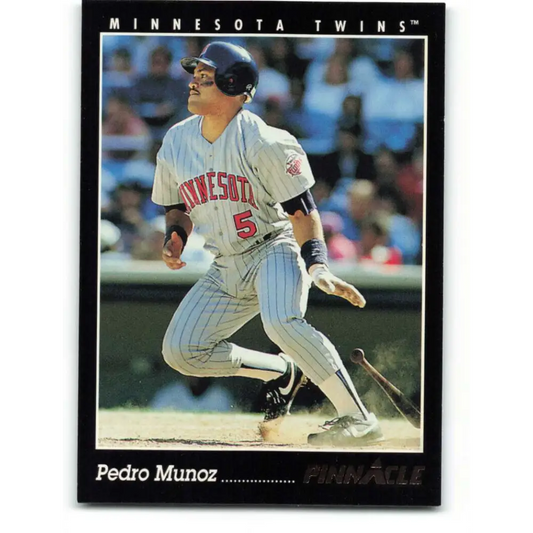 1993 Pinnacle #135 Pedro Munoz NM-MT Minnesota Twins Baseball Card Image 1