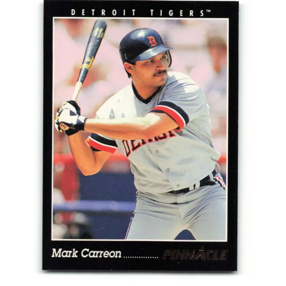 1993 Pinnacle #136 Mark Carreon NM-MT Detroit Tigers Baseball Card Image 1