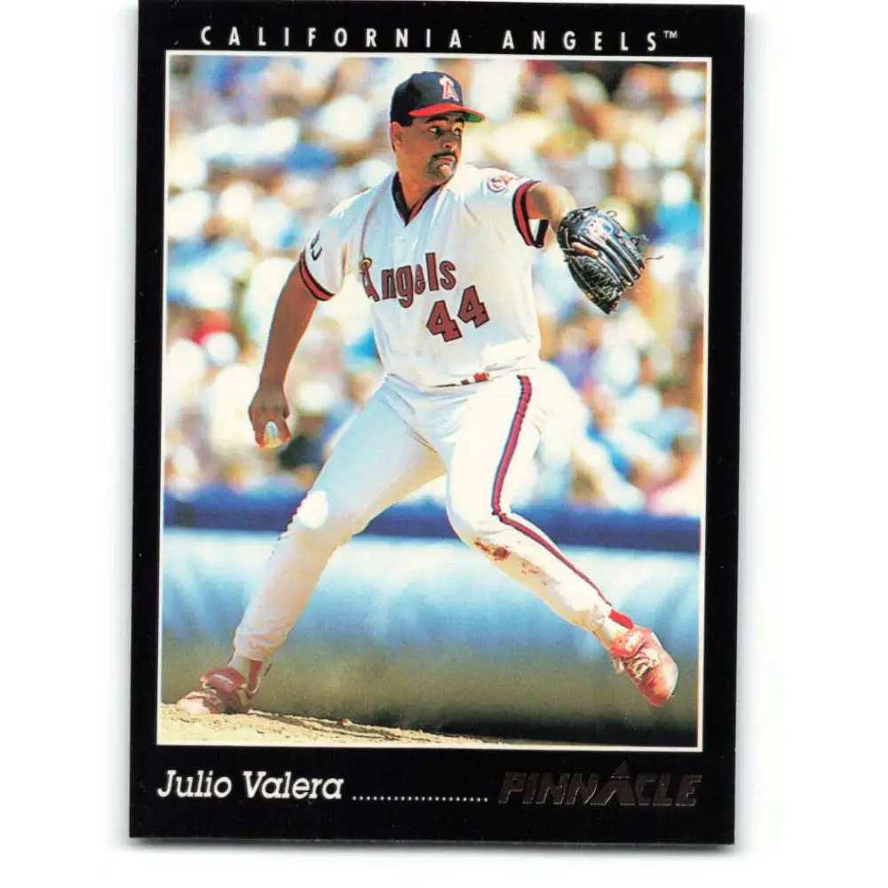 1993 Pinnacle #139 Julio Valera NM-MT California Angels Baseball Card Image 1