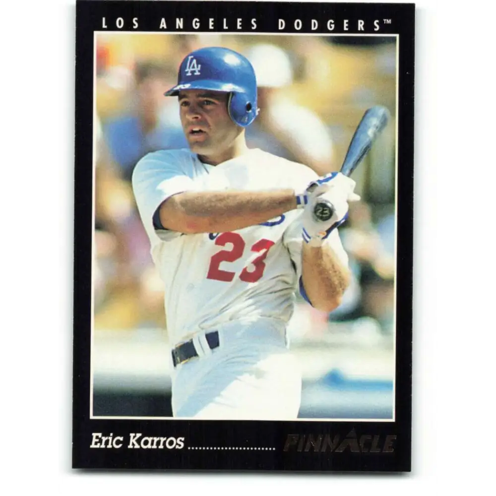 1993 Pinnacle #14 Eric Karros NM-MT Los Angeles Dodgers Baseball Card Image 1