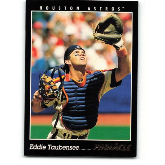 1993 Pinnacle #140 Eddie Taubensee NM-MT Houston Astros Baseball Card Image 1