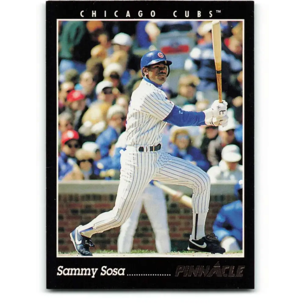 1993 Pinnacle #145 Sammy Sosa NM-MT Chicago Cubs Baseball Card Image 1