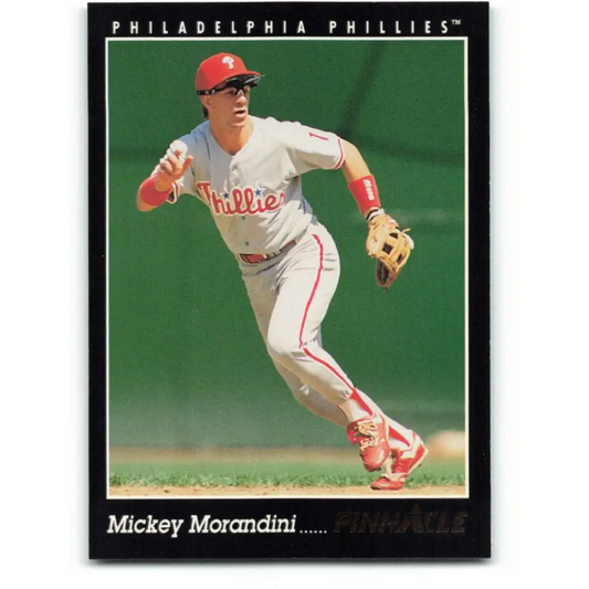 1993 Pinnacle #156 Mickey Morandini NM-MT Philadelphia Phillies Baseball Card Image 1