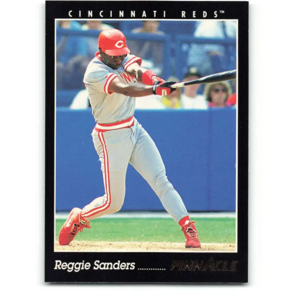 1993 Pinnacle #158 Reggie Sanders NM-MT Cincinnati Reds Baseball Card Image 1