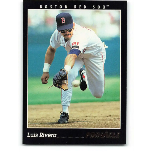 1993 Pinnacle #159 Luis Rivera NM-MT Boston Red Sox Baseball Card Image 1
