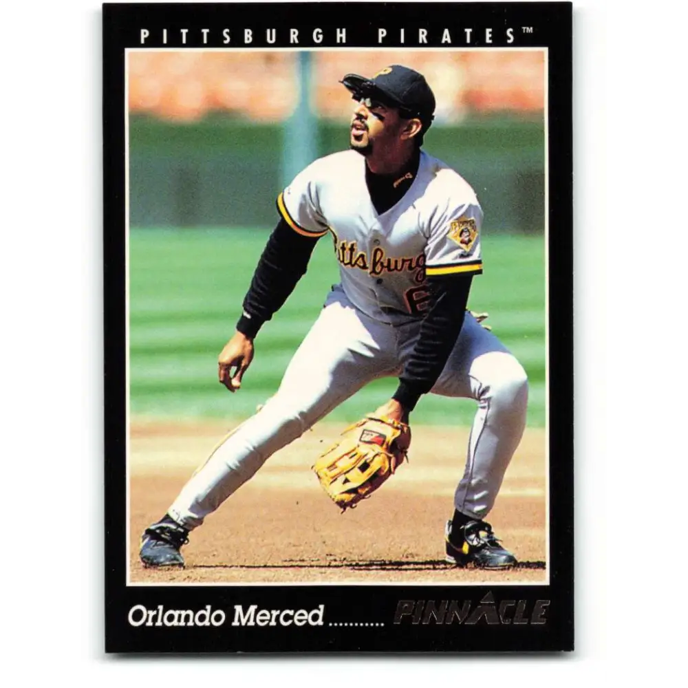 1993 Pinnacle #160 Orlando Merced NM-MT Pittsburgh Pirates Baseball Card Image 1
