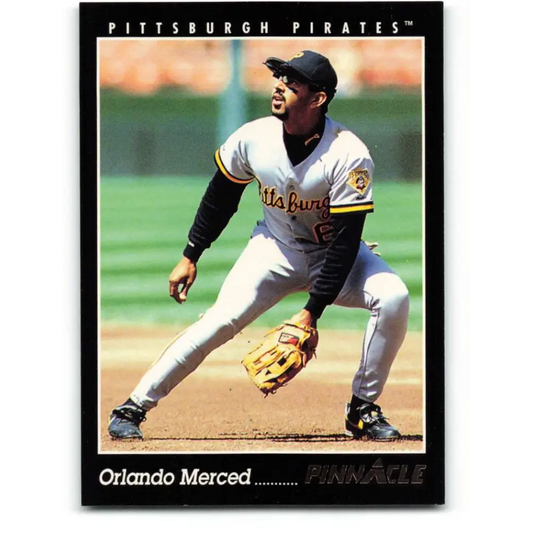 1993 Pinnacle #160 Orlando Merced NM-MT Pittsburgh Pirates Baseball Card Image 1