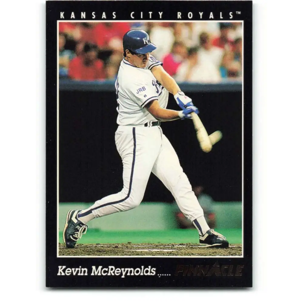 1993 Pinnacle #164 Kevin McReynolds NM-MT Kansas City Royals Baseball Card Image 1